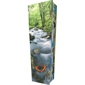 Butterfly Spirit - Personalised Picture Coffin with Customised Design.
